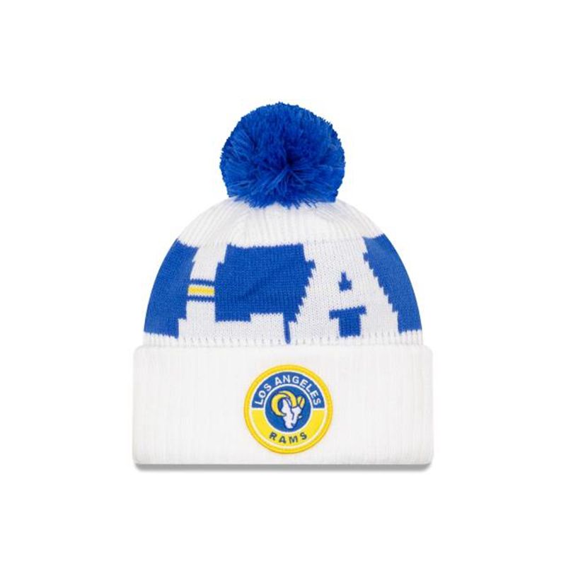 NFL Los Angeles Rams Alternate Cold Weather Sport Knit (QHR6217) - White New Era Beanies